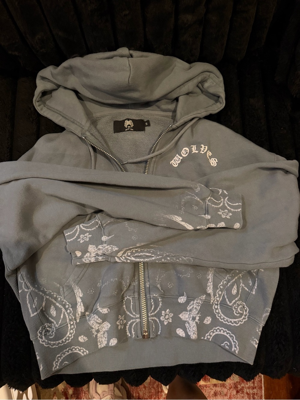Darc Sport Gray Teddy Zip-Up Hoodie with Hood